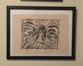 Thousand Yard Stare Lino Print